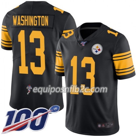 Camiseta Hombre NFL Pittsburgh Steelers James Washington 13 Nike Negro 100th